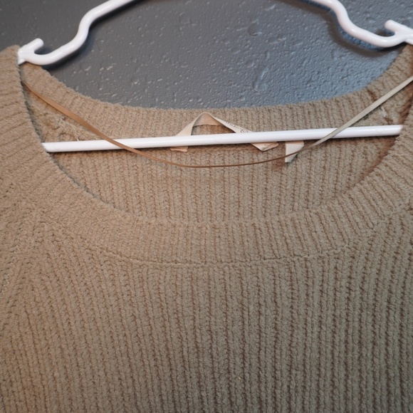 Soft Surroundings Women Beige Cozy Chenille Sweater Pullover Tunic Size Medium - Picture 5 of 9